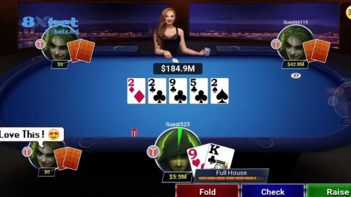 Các trò chơi poker đổi thưởng 8xbet phổ biến